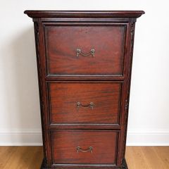 Traditional Solid Wood mahogany filing cabinet with Georgian styling