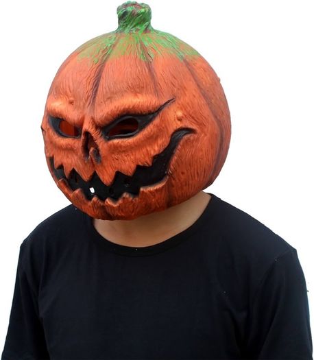 Pumpkin Mask Scary Latex Full Head Mask Fancy Dress Scarecrow Decoration Halloween Costume Party