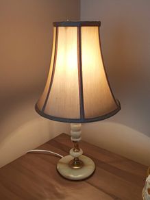 Amazing Vintage Onyx and Brass table lamp  height 50cm