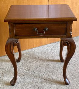 Single Drawer Mahogany Bedside Locker / Side Table