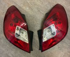 Pair of Genuine Opel Corsa D Rear Tail Lights Lamps 13269050 / 13269051