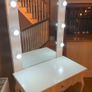 Hollywood style vanity table with mirror and light Image 2