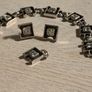 Silver set of bracelet ,earrings and pendant Image 3