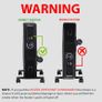 2500W Oil Filled Radiator Heater, 11 Fins Portable Electric Radiator with Adjustable Thermostat & Safety Cut-Off, Energy Saving Room Heater for Home & Office - Black Image 7