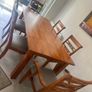 Large solid table and six chairs Image 3
