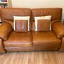 Superb Brown Leather Suite Image 2