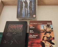 DVD Box Sets 15e each Roswell, Roots & John Wayne Collection