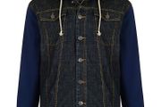 KAM Dark Denim Jacket with Fleece Sleeves and Hood in Size XXL (Brand New &amp; Unopened)