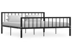 Bed Frame Black Metal 180x200 cm