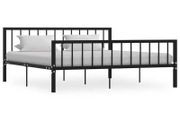 Bed Frame Black Metal 180x200 cm