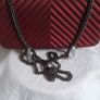 Burgandy Rubber Cheveron  Shoulder Bag Image 10