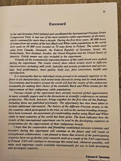 The International Friesian Strain Comparison Trial. A World Perspective.  By H.a. Jasiorowski. M. Stolzman. Z. Reklewski. First Edition Paperback In Good Condition.
