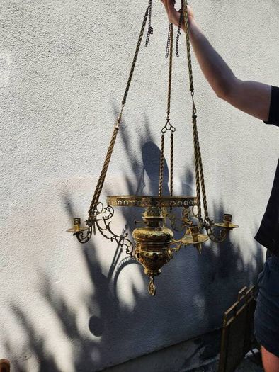 victorian brass chandelier REDUCED...no offers at this price...