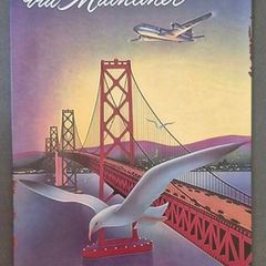 Vintage Style  Metal Sign. United Airlines, avation advertisement.