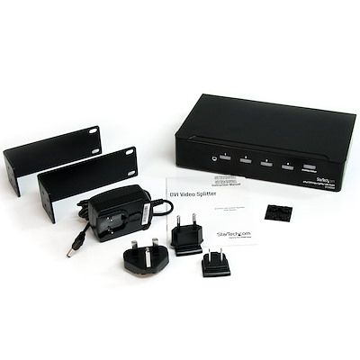 StarTech.com 4 Port DVI Video Splitter with Audio