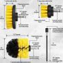 Drill Brush Cleaning Brushes Set, 4 Pack Extended Long Attachment Power Scrubber Brushes for Cleaning, Great for Car Carpet Floor Bathroom Toilet Kitchen Ceramic Surface Yellow Image 7