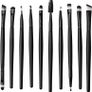 Make up Brush Set 20 PCs Professional Face Eyeliner for Foundation Blush Concealer Eyeshadow with Travel Black Image 5