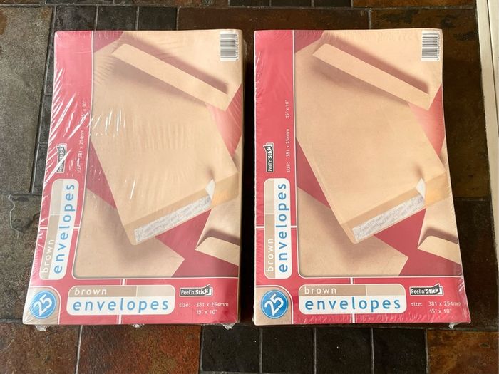 Large Brown Envelopes - 250 Total (size15" x 10")