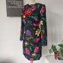 VINTAGE 1980s designer Emanuel Ungaro floral wool blend wiggle dress Made in Italy XS S 8 Image 3
