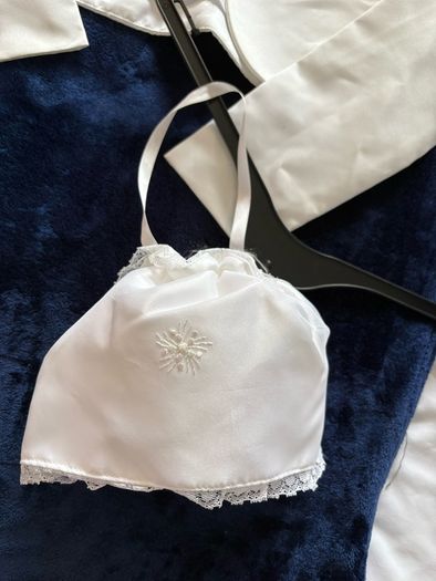 communion dress , matching bag , balero jacket