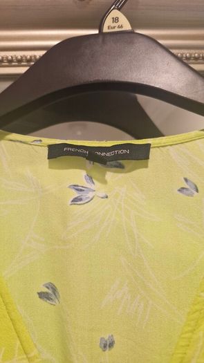 Stunning French connection lime green and cobalt blue dress