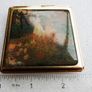 Vintage Art Deco 1930s, hand-painted, enameled compact mirror Image 8