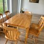Lovely country medium kitchen table and 6 chairs Image 5