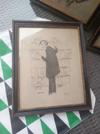 Antique prints by Sir David Low, 1926, 100 years old, D18