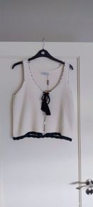 Gallery cream knitted waistcoat.