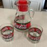 Coca Cola Liberty Stained Jug Set With Two Glasses x 2 Image 2