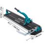800 mm Tile Cutter Single Rail Manual Tile Cutter 3/5 in Cap w/Precise Laser Positioning Manual Tile Cutter Tools for Precision Cutting Image 8