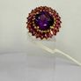 African Amethyst Rhodolite Garnet Ring Image 5