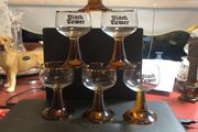 Vintage Black Tower Wine glasses