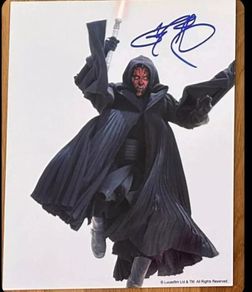 Darth maul autograph