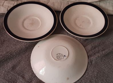 three arklow pottery saucers