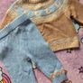 3-6m, JoJo Maman Bebe Duck Fair Isle Jumper and Bottoms Image 2