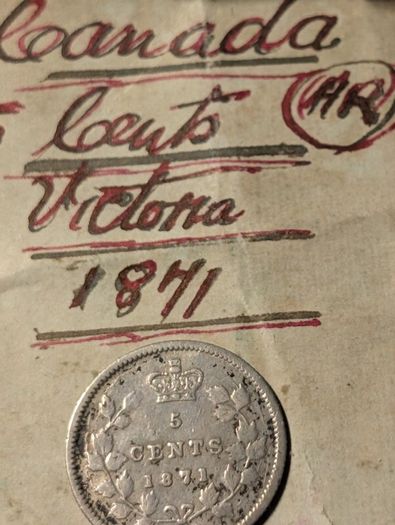 Canada silver 5 cent 1871.