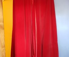 Fabulous Bespoke One of a kind Velvet Red Hooded Cape - one size fits all