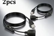 Set of 2 USB 304 Switch Extension Cables, 5V Male to Female, Designed for Use with 5V USB