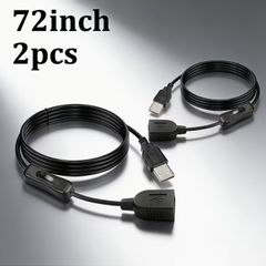 Set of 2 USB 304 Switch Extension Cables, 5V Male to Female, Designed for Use with 5V USB