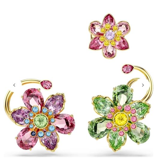 Swarovski earrings and ear cuff