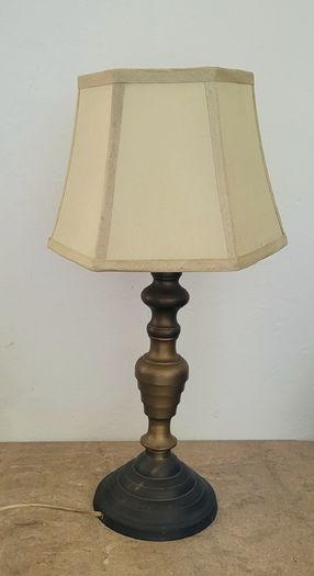 Vintage solid brass table lamp