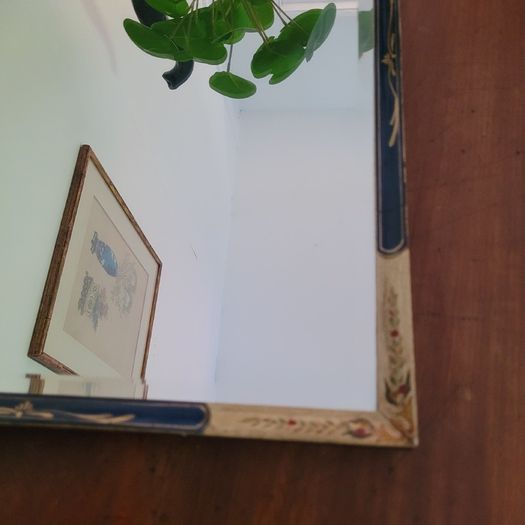 Antique irish "E.W Howe" handpainted & laquered mirror