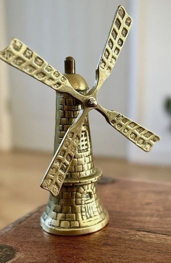 Vintage brass Windmill with bell