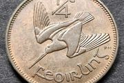 Beautiful Ireland 1946 Farthing 1/4 d coin