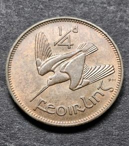 Beautiful Ireland 1946 Farthing 1/4 d coin
