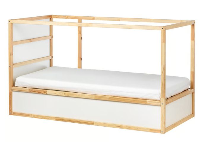 IKEA's child's reversible bed, white/pine - KURA