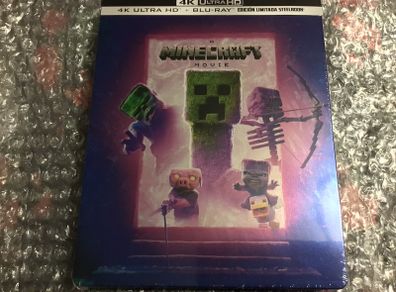 Minecraft 4K Movie +Blu Ray  Steelbook Dolby Atmos/Vision