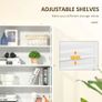Modern Bookcase with Doors, Display Storage Cabinet with Adjustable Shelves for Living Room, Study, Office, White (FREE POSTAGE) Image 4