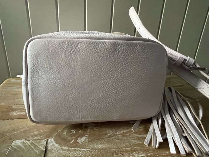 Radley London drawstring crossbody bag light purple pebble-grain leather
